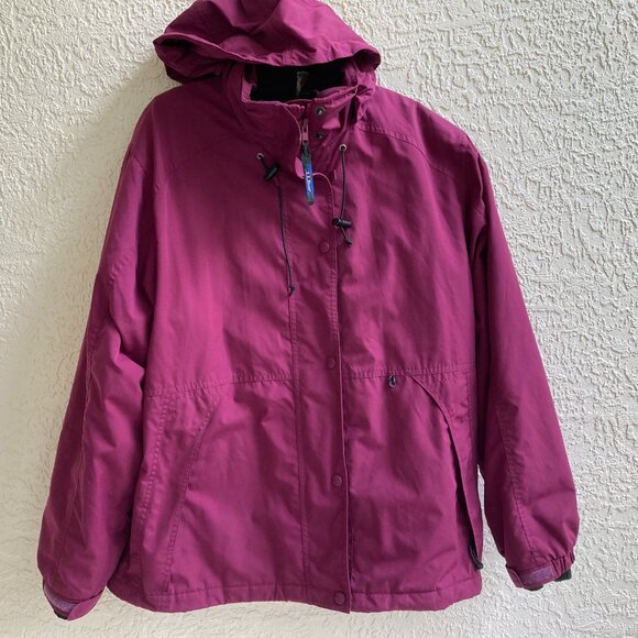 L.L. BEAN BOMBER JACKET  M Fleece Lined Women Vintage - Picture 9 of 12